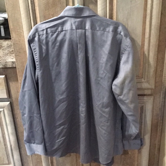 Gray Color Men’s Long Sleeve Button Down Shirt - Picture 2 of 8
